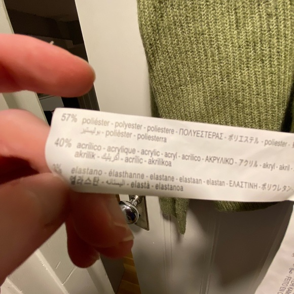 Zara mock neck green sweater - Picture 4 of 4